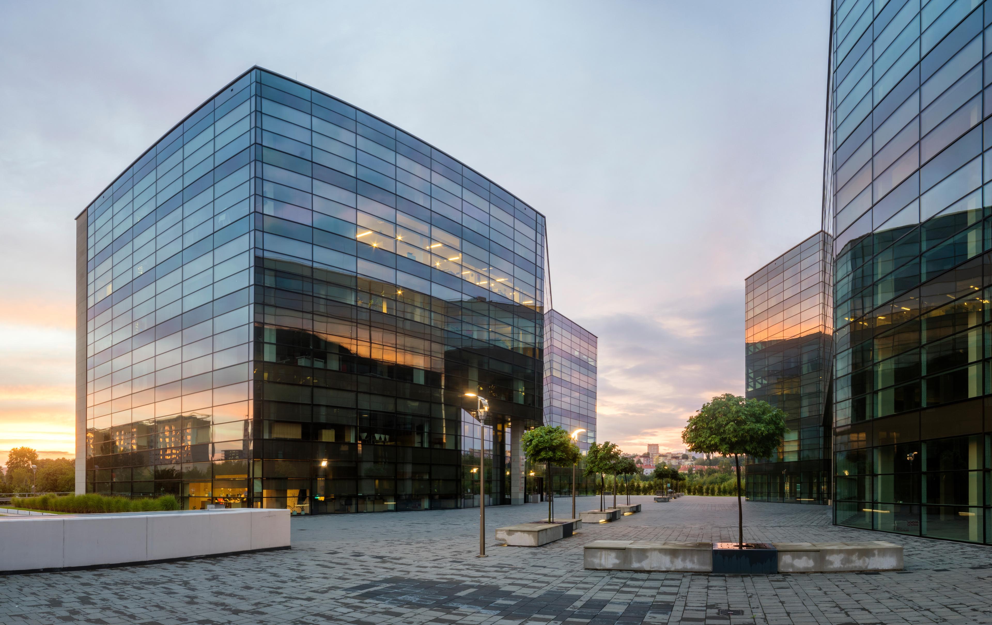 Landscape shot of a building